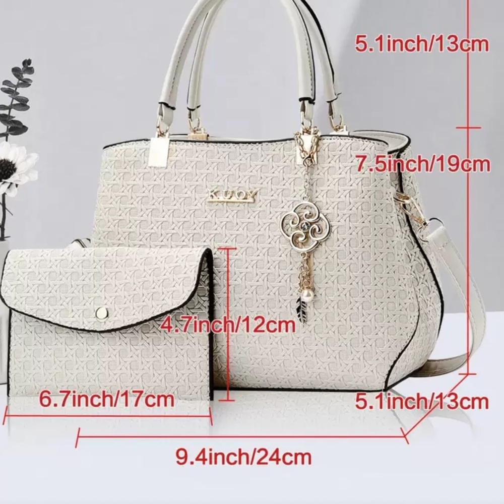 NWT White Handbag Set - Picture 8 of 8